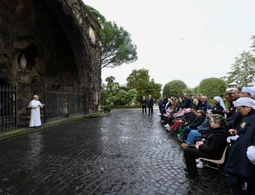 Pope Leo XIV prays at Vatican’s Lourdes grotto for the sick on World Day of the Sick